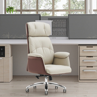 Chaises de bureau en cuir de luxe en gros Chaise de bureau de direction à haut dossier