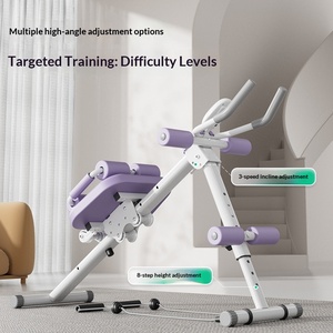 Appareil de Crunch Abdominal pour Usage Domestique - Entraîneur de Minceur Abdominale <span class=keywords><strong>2</strong></span>-en-1 avec Roues et Bandes de Résistance pour l'Entraînement des Abdos - Product Image 4