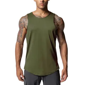 Wholesale Custom Plus Size Men Cotton Stringer Y Back running Sports Gym men's Bodybuilding Tank Tops