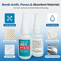 Colle instantanée à faible viscosité et séchage rapide, adhésif cyanoacrylate liquide transparent à liaison rapide pour le caoutchouc et le plastique