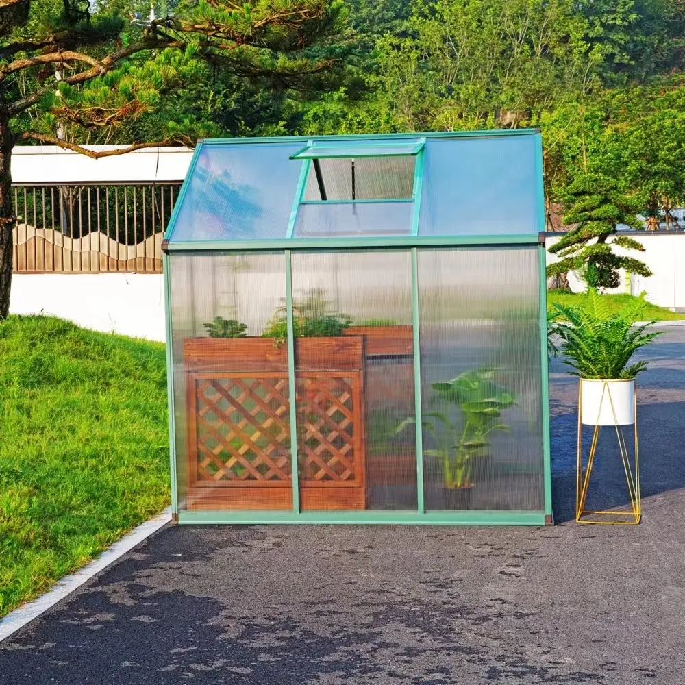 Aluminium Pc Groen Huis Polycarbonaat Blad Tuin Draagbare Mini Kas Voor Bloemen