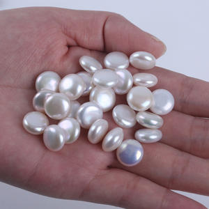 Perlas Naturales Blancas de Alta Calidad de 12-13 mm, Forma de Botón, Fuerte Brillo, para DIY, Collar, Se Puede Perforar - Product Image 5