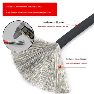 Câble de connexion <span class=keywords><strong>pour</strong></span> batterie au lithium aérospatiale et nouvelle énergie, modèle silicone IP65 0-30 AWG 600Vac UL2329 <span class=keywords><strong>pour</strong></span> câblage US -60-200C - Product Image 2