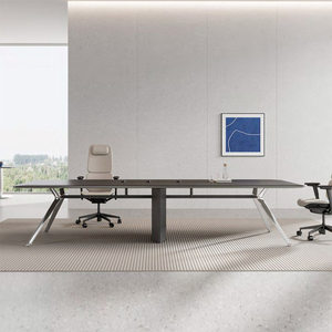 Table de conférence extensible moderne et simple, grande capacité, pour réunions multi-personnes, négociations, bureau de direction, design en bois, mobilier de bureau - Product Image 1