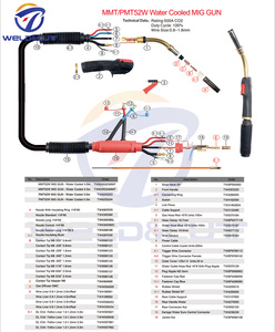 Torche de soudage Mig <span class=keywords><strong>Kemppi</strong></span> MMT PMT 52W refroidi à l'eau 6255213 500A <span class=keywords><strong>Co2</strong></span> pistolet à souder - Product Image 3