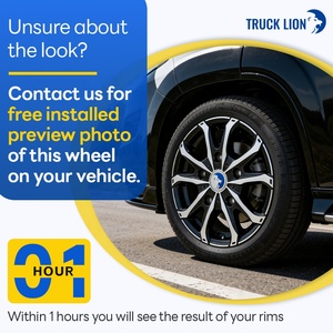 <span class=keywords><strong>ล้อ</strong></span>อัลลอยด์สีดำแบบฟอร์จสั่งทำพิเศษขนาด 17-24 นิ้ว สำหรับ OZ Racing MSW 48 VAN 5H สำหรับ Fiat Ducato Peugeot Boxer Ford Transit VW Crafter T6 - Product Image 4