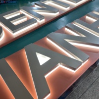 Enseigne lumineuse LED personnalisée SKYSEEN, lettres en métal rétroéclairées 3D, enseigne en acrylique illuminée, panneau imperméable pour la publicité commerciale
