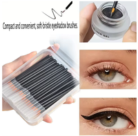 Pinceau à eyeliner jetable en fibre avec manche en plastique, applicateur de maquillage jetable pour eyeliner
