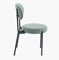 Chaises de salle à manger en tissu de style moderne et luxueux pour la chambre à coucher, meubles de salle à manger avec pieds en métal