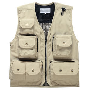 Haute qualité pêche multi-poches hommes utilitaire gilet personnalisé été extérieur maille tir photographe journaliste gilets - Product Image 5