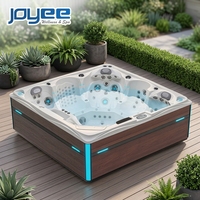 JOYEE Spa extérieur personnalisé 5 places, bain à remous en acrylique avec système Balboa, certifié CE pour jardin et hôtel