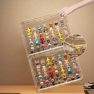 Scatola Pieghevole con Assorbimento Magnetico, Espositore Trasparente per Scarpe, Borse, Giocattoli, Gioielli - <span class=keywords><strong>Plastica</strong></span> PP per Cucina e Soggiorno - Product Image 3