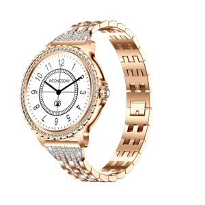 2025 New Arrival thông minh Vòng xem với mạ Vàng TRIM & hồng kim cương Inlay, tinh tế sang trọng cho mỗi dịp - Product Image 4