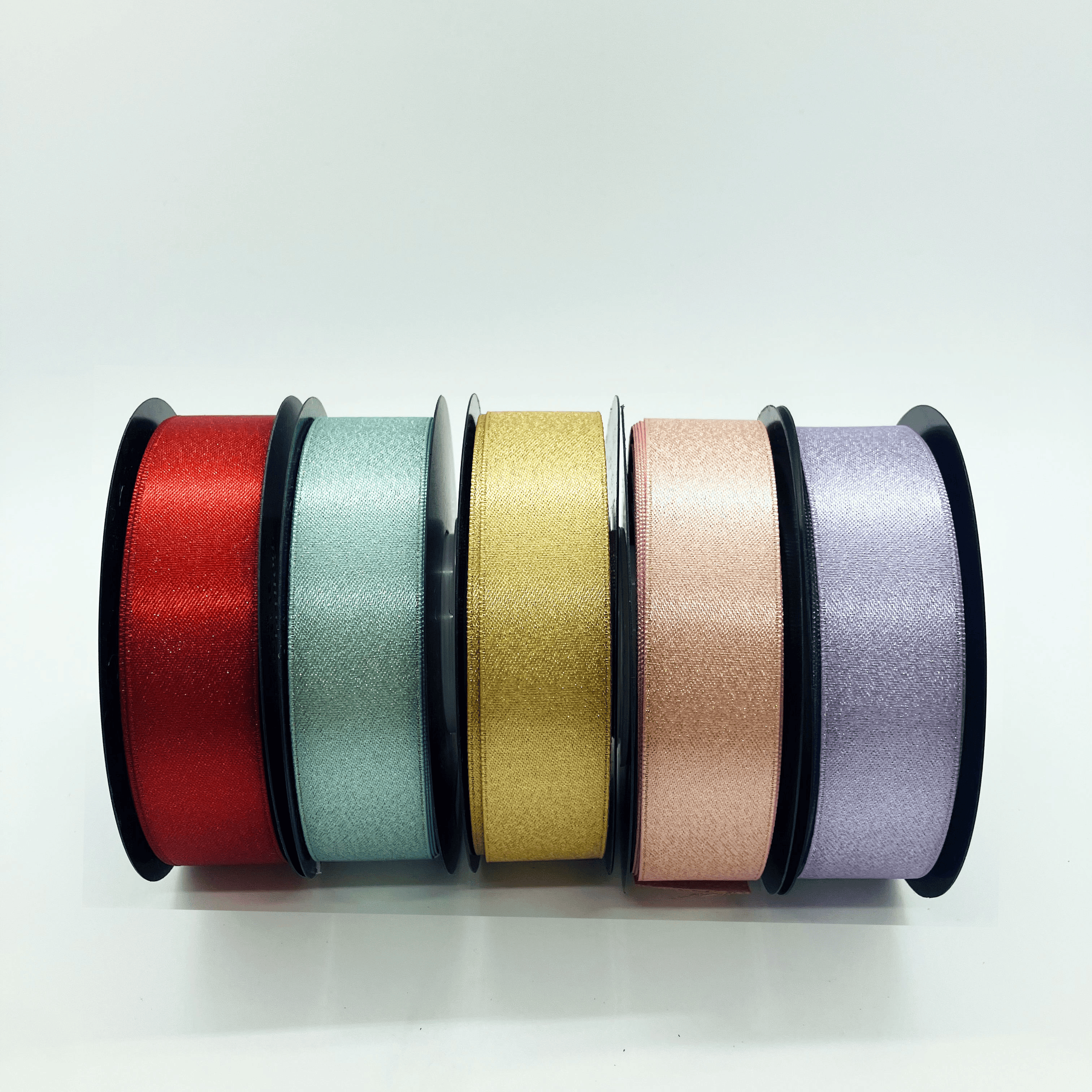Metallic Ribbon Double Face Vintage Satin Ribbon Polyester Ribbon for Christmas Tree Wreaths Gift Wrapping Bows Decoration