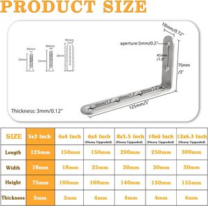 SSR Aço Inoxidável L-Shaped Móveis Conector para Cozinha Sala Quarto-Madeira Conector Ângulo Alumínio L-Shaped Bracket - Product Image 2