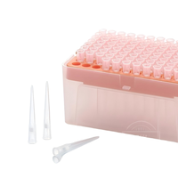 Embouts de pipette filtrante transparents de 200 µl, stériles, sans enzymes, consommables de laboratoire jetables, emballés en boîte