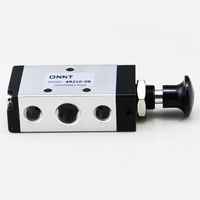 5 ports 2 positions G1/4 4R210-08 levier de soupape d'air pneumatique de contrôle de poussée de main personnalisable pour les vannes de commande d'air d'OEM de gaz