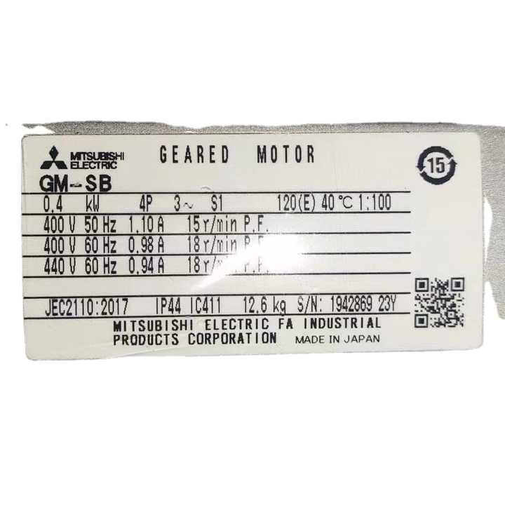 Mitsubishi Gear Motor Gmsb 0.4kw 400v 50hz/60hz Buy Mitsubishi Gear