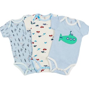 Lot de 3 bodys bébé à manches courtes pour garçon et fille, en coton, imprimé animal mignon, combinaisons pour nouveau-né, couleur aléatoire - Product Image 5