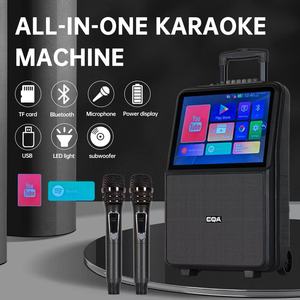 Machine de karaoké tout-<span class=keywords><strong>en</strong></span>-un K10, haut-parleur portable 30W, écran <span class=keywords><strong>14</strong></span>,<span class=keywords><strong>1</strong></span> <span class=keywords><strong>pouces</strong></span> pour système KTV à domicile et utilisation <span class=keywords><strong>en</strong></span> extérieur - Product Image 1