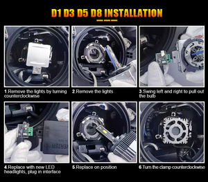 หลอดไฟหน้า LED D1 แบบเสียบใช้งานได้ทันที รุ่นไฟต่ำ อัพเกรด Canbus สำหรับ Mercedes Benz CLA W117 ใช้แทนหลอดไฟหน้า LED - Product Image 3