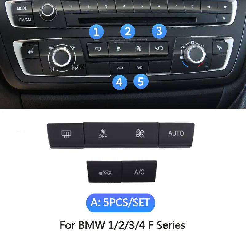 Armaturen brett Klimaanlage AC Temperatur regler Set Für BMW 1 2 3 4 F Serie F20 F21 F22 F30 F35 F34 F36 F45 F46 F80
