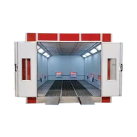 Cabine de peinture sans poussière à tirage descendant certifiée CE pour l'automobile, le travail du bois, le meuble, l'électricité et la chauffage, idéale pour les ateliers de carrosserie