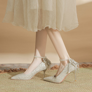 Scarpe <span class=keywords><strong>da</strong></span> Donna Eleganti con Tacco a Spillo, Punta Chiusa, Design Leggero e Sottile, <span class=keywords><strong>Sandali</strong></span> con Tacco per Abiti Eleganti - Product Image 2