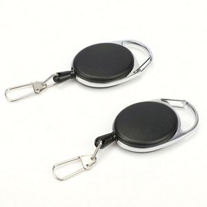 Fancy Carabiner Retractable Badge Reel Clip Oval Medical Funny Heavy Duty Character Badge Keychain Holder with <b>Snap</b> <b>Hook</b> - Product Image 6