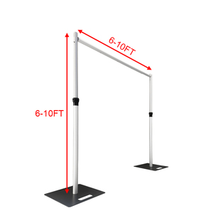 Wintina pipa tugas berat dan dudukan tirai, 10ft * 10ft latar belakang dapat disesuaikan berdiri untuk pesta ulang tahun Baby Shower dekorasi pernikahan - Product Image 2