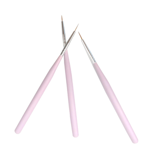 Pinceau à poils en nylon avec manche en bois pour nail art, pinceau de précision pour peinture au gel, outils de dessin professionnels pour manucure - Product Image 2
