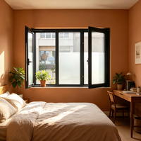 Ventanas Abatibles con Doble Acristalamiento y Marco de Aluminio Insonorizadas, Estándar Australiano AS2047, con Mosquitera para Villa