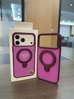 Coque magnétique givrée mate avec béquille pour iPhone 17 Pro Max et 18 Pro – Nouvelle protection antichoc compatible avec la recharge sans fil