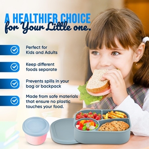 Boîte à lunch en silicone de qualité alimentaire OEM ODM, vente en gros, compatible micro-ondes, boîte de conservation fraîcheur, compartiment scellé, boîte à bento - Product Image 5