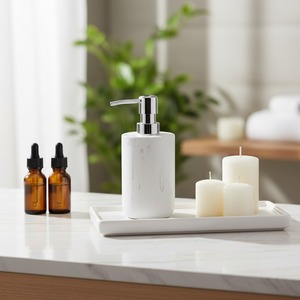 Wholesale Supply Resin <b>Bathroom</b> <b>Accessories</b> <b>Set</b> Including Soap Dispenser Toothbrush for Home Hotel Use Available At Good Price - Product Image 4