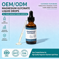 Gouttes liquides de glycinate de magnésium OEM ODM Marque privée Vente en gros Stock disponible Qualité alimentaire pour autres compléments de santé
