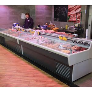 Carnicería de una sola temperatura Exhibición de mariscos Refrigerador de carne fresca enchufable con luz LED para carnicerías - Product Image 2