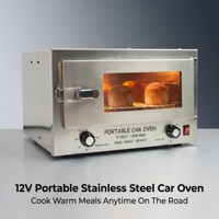 Oven Pemanggang Mini Multifungsi 12V untuk RV & Penggunaan Luar Ruangan, Kompor Mobil Portabel dengan Fungsi Panggang & Hangatkan