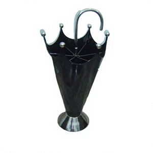 Porte-parapluie de qualité exclusive Design de parapluie coulé exceptionnel Porte-parapluie enduit noir pour la décoration de la maison - Product Image 1