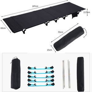 Dormir al aire libre plegable portátil ligero de aleación de aluminio de solo senderismo camping marchando cuna cama - Product Image 2