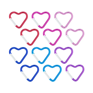 Bouteille d'eau mousqueton en aluminium en forme de coeur pour boucle pour camping et randonnée Porte-clés promotionnel durable - Product Image 3