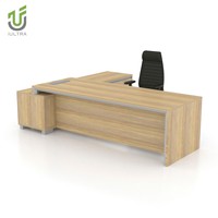Bureau de direction réversible IULTRA 2026 avec étagère et bibliothèque à rayonnages ouverts pour le travail administratif - Mobilier de bureau
