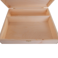 Boîte de rangement en bois pour bouteilles de vin et souvenirs, avec couvercle et compartiments, en bois brut non fini pour l'artisanat