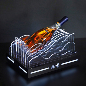 Customized Logo Nightclub Bottle Presenter Put Wine Bottles champagne Wine Display Rack Acrylic Led Bottle Presenter - Product Image 1
