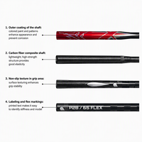 Crosse de hockey sur glace OEM personnalisée avec peinture sur mesure, en fibre de carbone Toray T700/T800 3K/12K/18K/UD, 375g, courbe P92/P28, haute réponse, flex 70/87, Sr/Jr