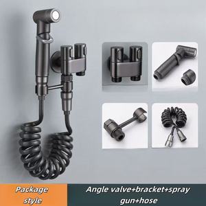 Offre Spéciale Portable haute pression Double sortie salle <span class=keywords><strong>de</strong></span> <span class=keywords><strong>bain</strong></span> Bidet pulvérisateur ensemble coin nettoyage toilette pour appartement - Product Image 2