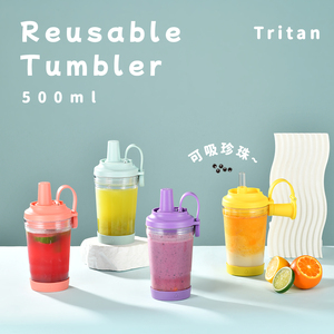 Nuovo Design, Vendita Calda, Borraccia Termica da Viaggio in Tritan <span class=keywords><strong>Eco</strong></span>-Friendly, Coperchio Anti-Goccia, Senza BPA, Sicura per Alimenti, Colore Personalizzabile - Product Image 4