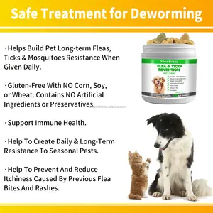 Private Label Pet pulci e zecche trattamento morsi masticabili per cani morbido mastica integratore di salute