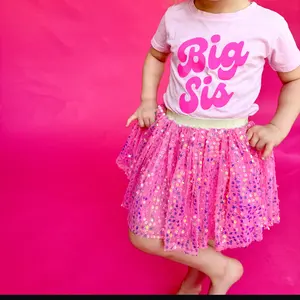 Personalizado do bebê meninas lantejoula tutu verão diária festa vestido saia com forro