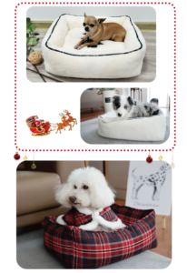 Modernes Weihnachts fenster Checker Plüsch-Haustier bett Große Katzen hunde höhle mit abnehmbarem Merkmal Hunde bett im klassischen Stil - Product Image 6